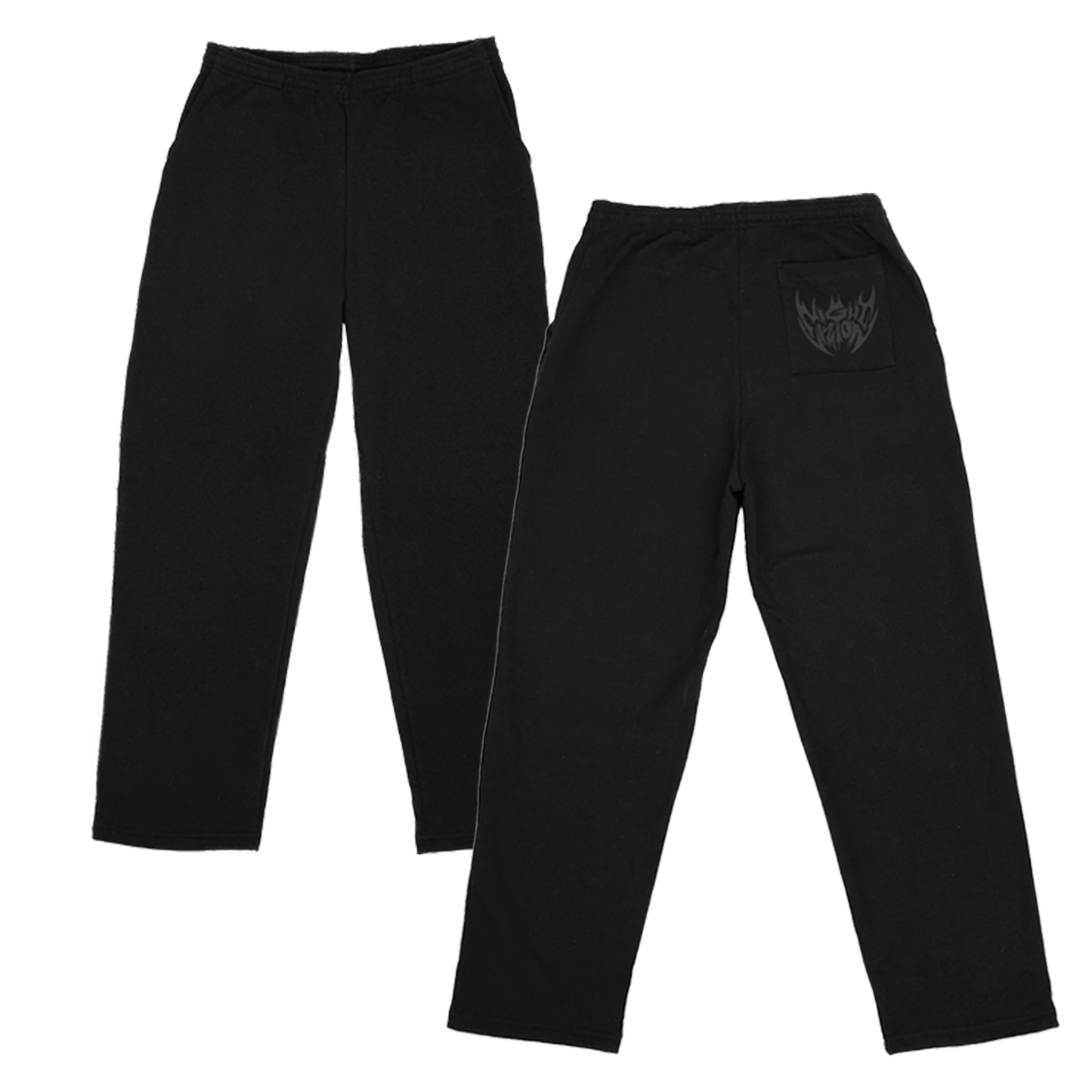 BLACK BAT STRAIGHT LEG SWEATPANTS