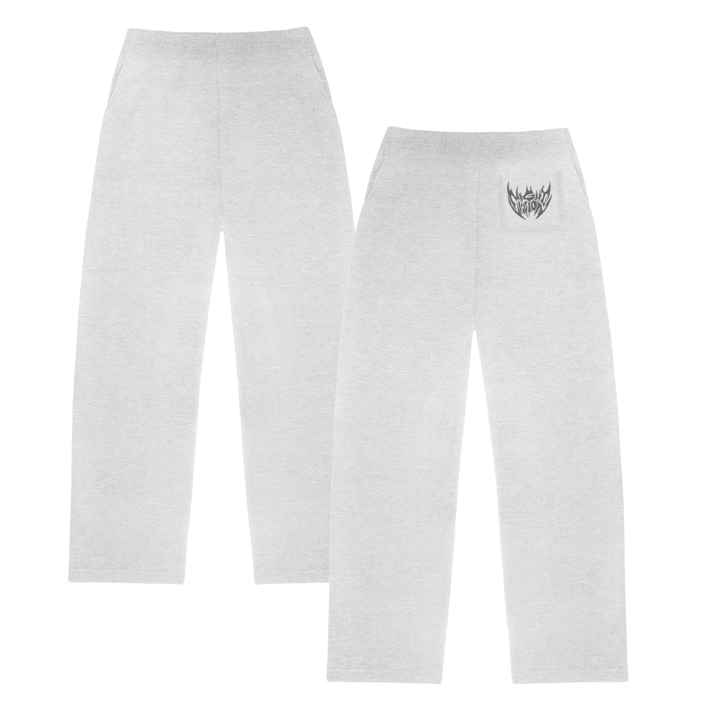 GRAY BAT STRAIGHT LEG SWEATPANTS