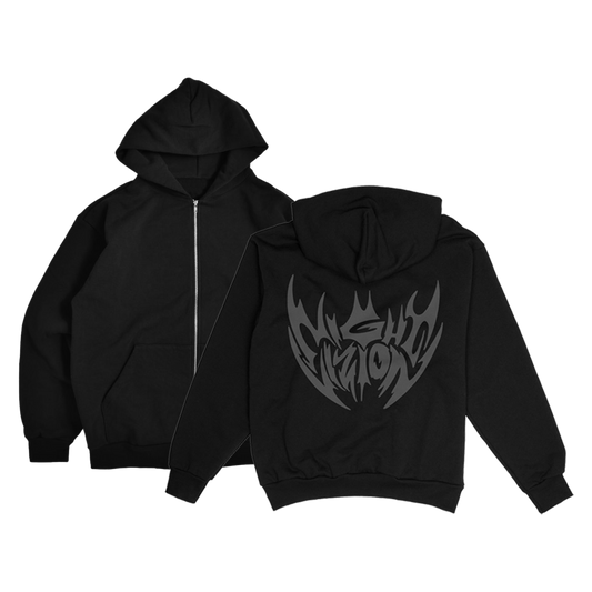 BLACK BAT ZIP-UP